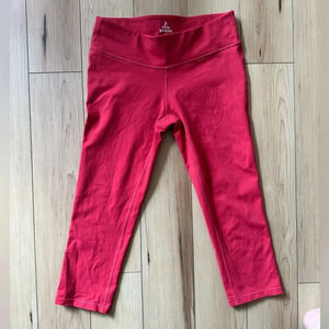 Prana Ashley Capri Crop Legging Coral Red Size Small Yoga